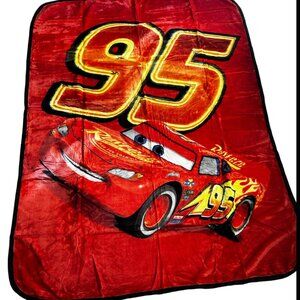 Disney Cars Ligtning McQueen 60"x80" Twin Plush Raschel Blanket